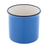 mini vintage hrnek světle modrá s potiskem loga - foto 3