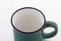 mini vintage hrnek zelená s potiskem loga - foto 5