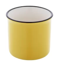 mini vintage hrnek žlutá s potiskem loga - foto 3