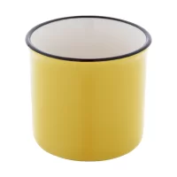 mini vintage hrnek žlutá s potiskem loga - foto 4