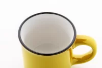 mini vintage hrnek žlutá s potiskem loga - foto 5