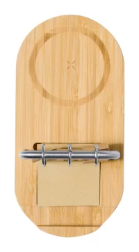 multifunkční bezdrátová nabíječka přírodní s potiskem loga - foto 2