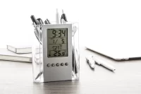 multifunkční stojan na psací potřeby průhledná s potiskem loga - foto 2