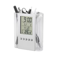 multifunkční stojan na psací potřeby průhledná s potiskem loga - foto 3