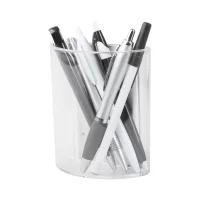 multifunkční stojan na psací potřeby průhledná s potiskem loga - foto 4