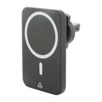 nabíječka s držákem na mobil do auta černá s potiskem loga