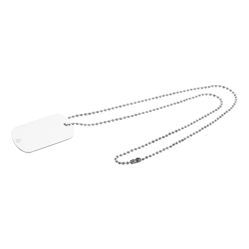 náhrdelník s identifikačním štítkem stříbrná — reklamní předmět s vlastním potiskem náhrdelník s identifikačním štítkem stříbrná s potiskem loga