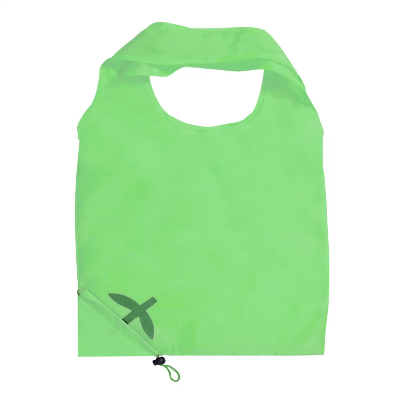 nákupní taška jasně limetková zelená s potiskem loga