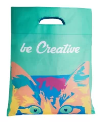 nákupní taška z netkané textilie na zakázku bílá s potiskem loga - foto 2