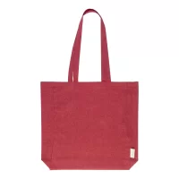 nákupní taška z recyklované bavlny červená s potiskem loga - foto 2
