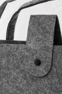 nákupní taška z RPET šedá s potiskem loga - foto 5