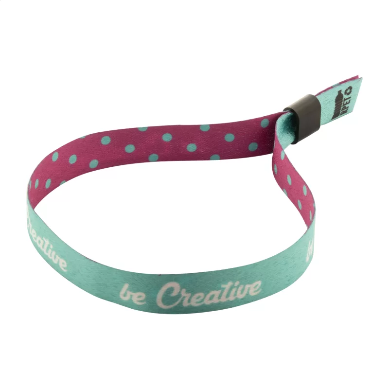 náramek na festivaly na zakázku černá s potiskem loga