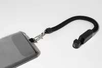 náramek z RPET s držákem na mobil černá s potiskem loga - foto 3