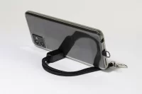 náramek z RPET s držákem na mobil černá s potiskem loga - foto 4