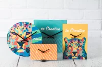 nástěnné hodiny bílá s potiskem loga - foto 5