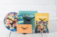 nástěnné hodiny bílá s potiskem loga - foto 12