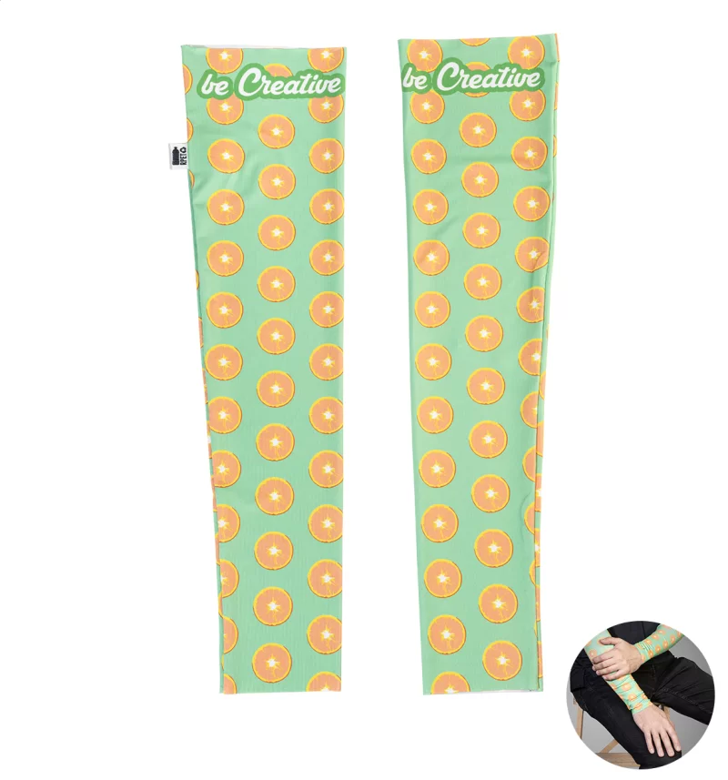 návleky na ruce z RPET na zakázku bílá s potiskem loga