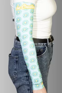 návleky na ruce z RPET na zakázku bílá s potiskem loga - foto 4