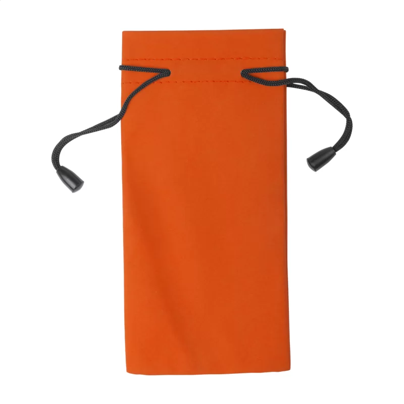 obal na brýle oranžová s potiskem loga