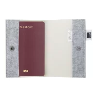 obal na pas RPET na zakázku bílá s potiskem loga - foto 12