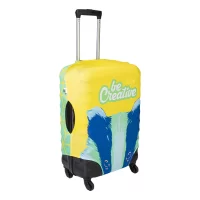 obal na zavazadla z RPET na zakázku bílá s potiskem loga - foto 3