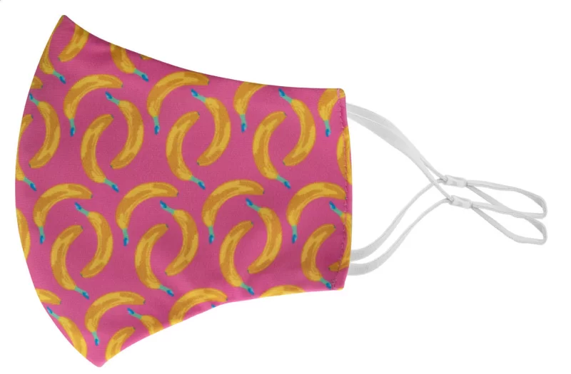 obličejová maska na zakázku bílá s potiskem loga