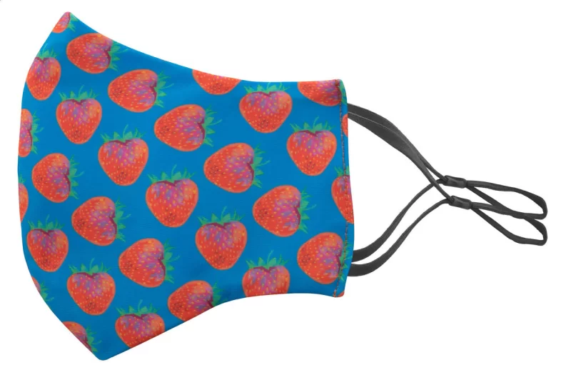 obličejová maska na zakázku černá s potiskem loga