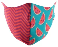 obličejová maska na zakázku červená s potiskem loga - foto 3