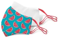 obličejová maska na zakázku červená s potiskem loga - foto 5