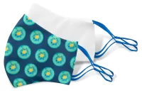 obličejová maska na zakázku modrá s potiskem loga - foto 5