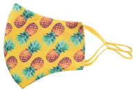 obličejová maska na zakázku žlutá s potiskem loga - foto 4