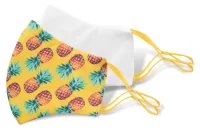 obličejová maska na zakázku žlutá s potiskem loga - foto 5