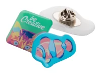 odznak na zakázku bílá s potiskem loga - foto 2