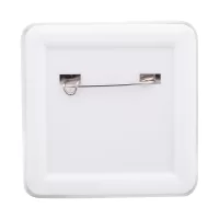 odznak se špendlíkem bílá s potiskem loga - foto 2