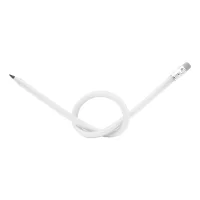 ohebná tužka bílá s potiskem loga - foto 2