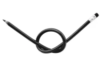 ohebná tužka černá s potiskem loga - foto 2