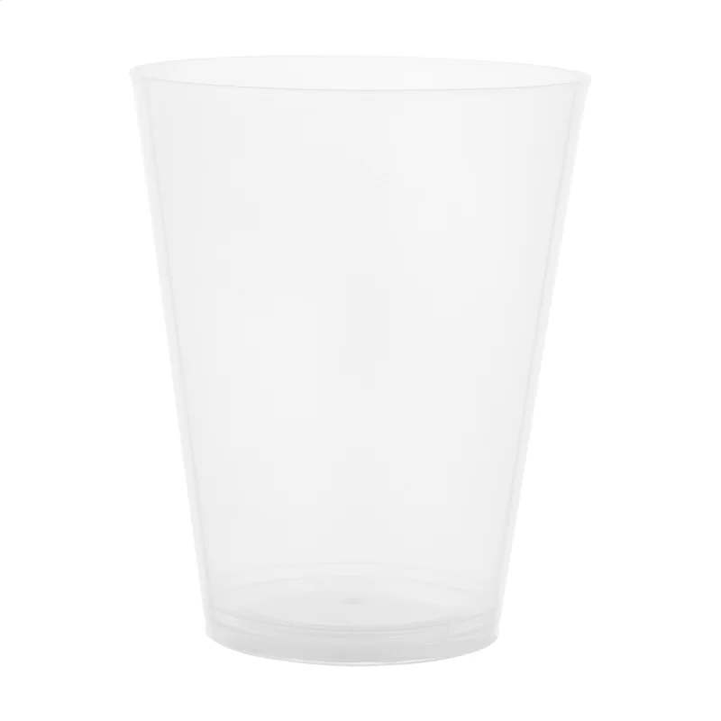 opakovaně použitelný kelímek na akce bílá s potiskem loga