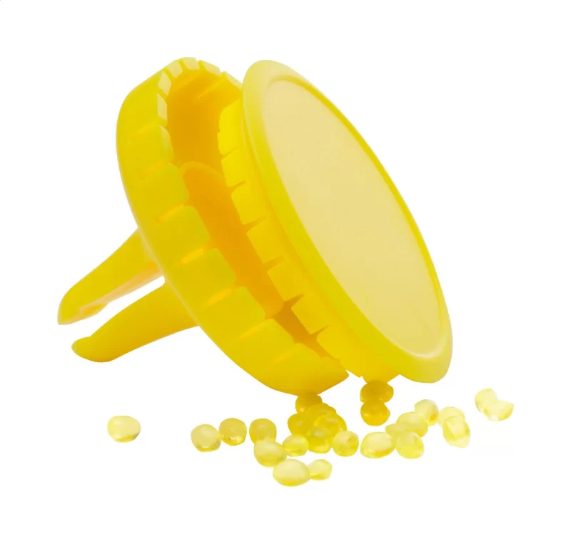 osvěžovač vzduchu do auta žlutá — reklamní předmět s vlastním potiskem osvěžovač vzduchu do auta žlutá s potiskem loga