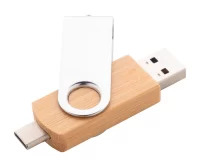 OTG USB flash disk přírodní s potiskem loga - foto 5