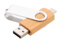OTG USB flash disk přírodní s potiskem loga