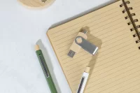 OTG USB flash disk přírodní s potiskem loga - foto 11