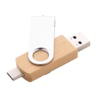 OTG USB flash disk přírodní s potiskem loga - foto 5