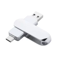 OTG USB flash disk stříbrná s potiskem loga - foto 3
