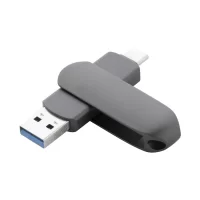 OTG USB flash disk tmavě šedá s potiskem loga - foto 3