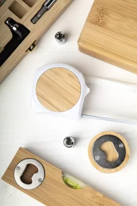 otvírák na láhve s metrem přírodní s potiskem loga - foto 5