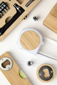 otvírák na láhve s metrem přírodní s potiskem loga - foto 6