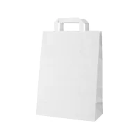 papírová taška bílá s potiskem loga