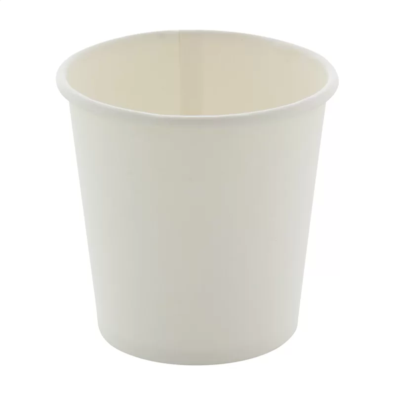 papírový kelímek, 120 ml bílá s potiskem loga