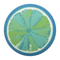 papírový podtácek, kolo bílá s potiskem loga