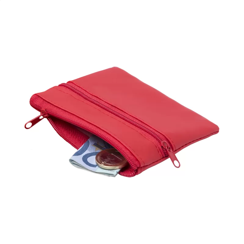 peněženka červená s potiskem loga